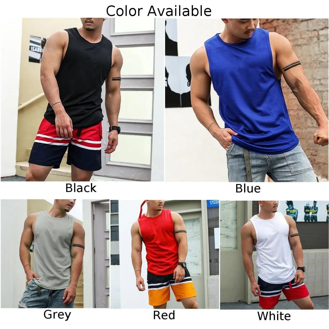 Sleeveless T Shirt Vest Bodybuilding Daily Fitness Sleeveless For Vacation Gym Tanks Tops Men Muscle Vests Comfy - Image 2